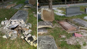 Graves found disturbed Sunday at Edgewood Cemetery, Mount Dora, Florida