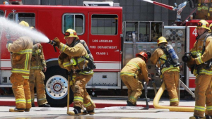 LA firefighters in action